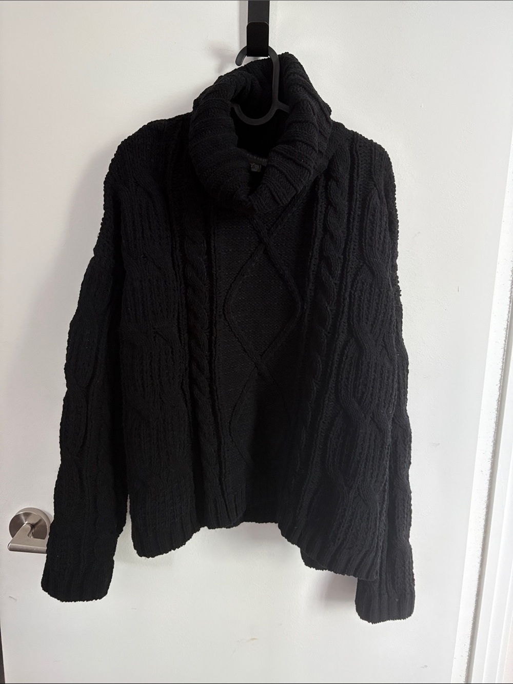 Primark Black Cable Knit Cowl Neck Sweater